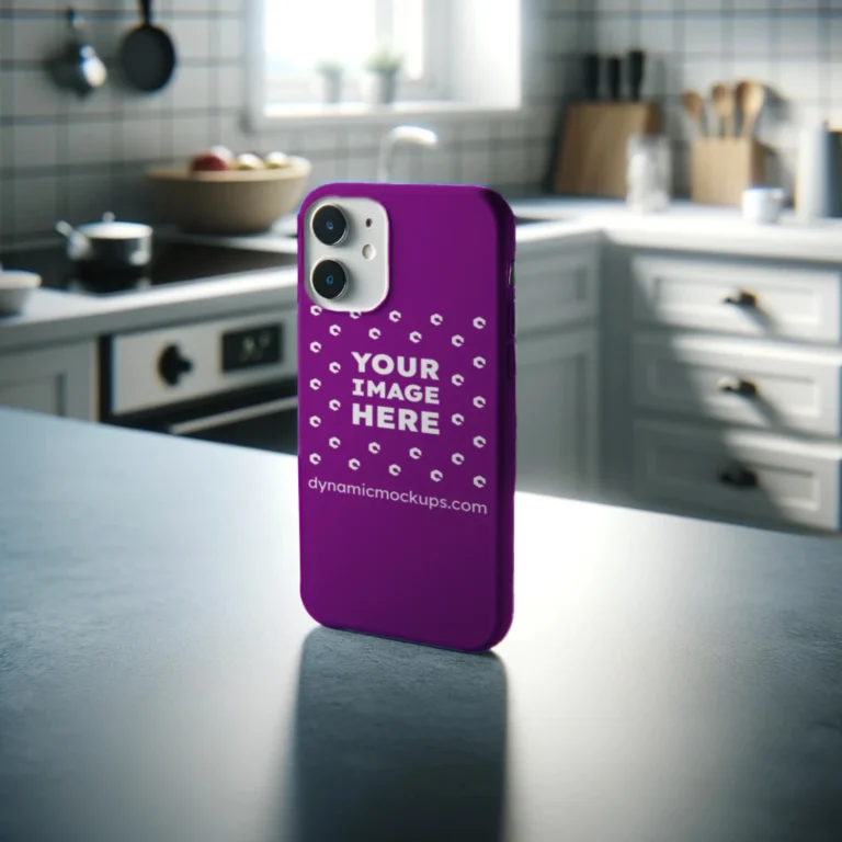 iPhone Purple Phone Case Mockup Template