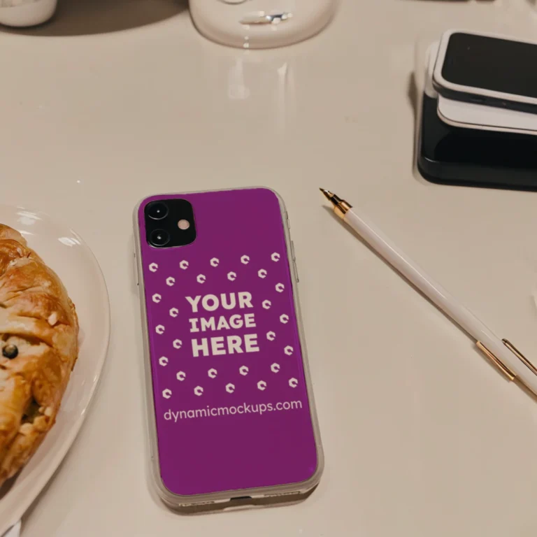iPhone Purple Phone Case Mockup Template