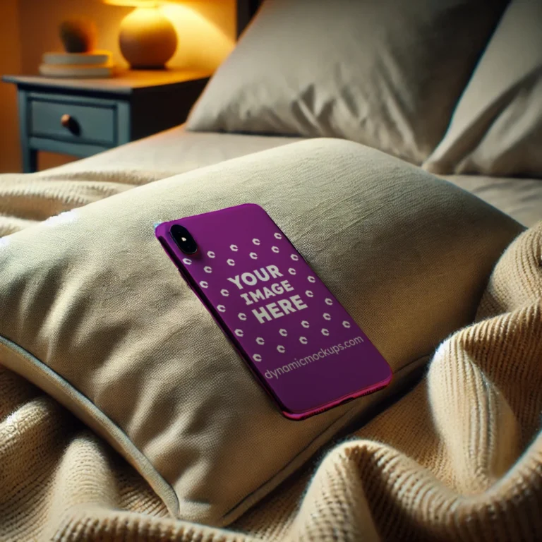 iPhone Purple Phone Case Mockup Template