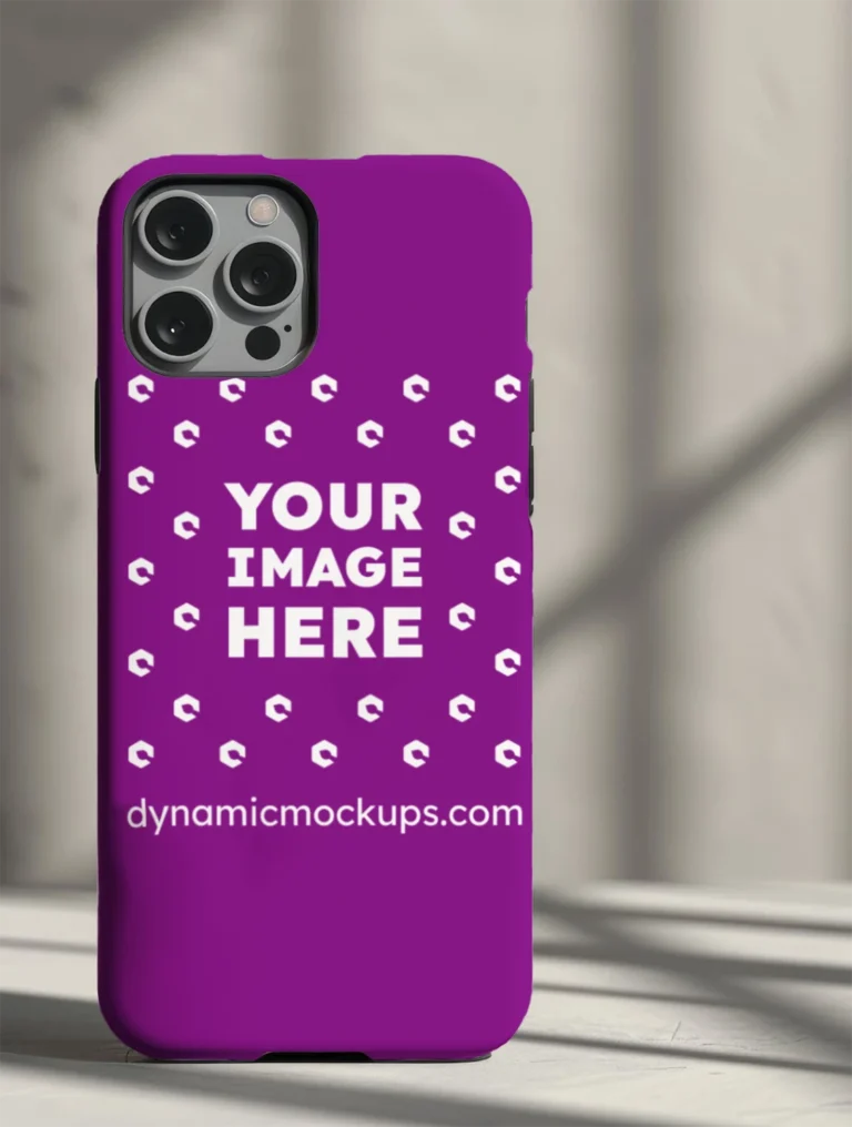 iPhone Purple Phone Case Mockup Template