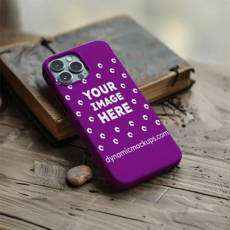 iPhone Purple Phone Case Mockup Template