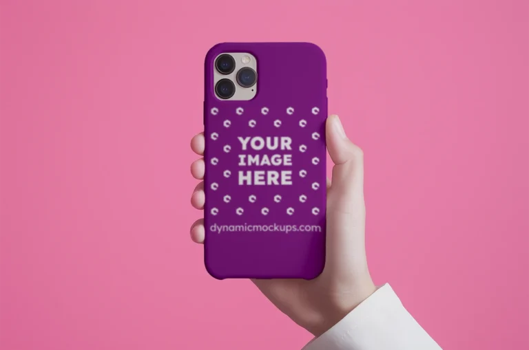 iPhone Purple Phone Case Mockup Template