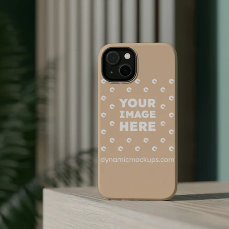 iPhone Tan Phone Case Mockup Template