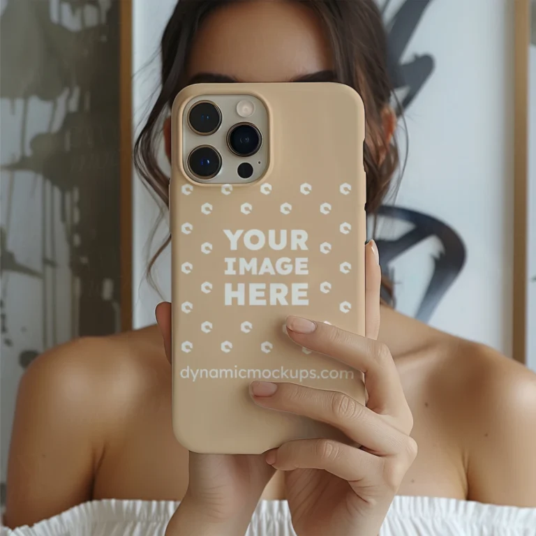 iPhone Tan Phone Case Mockup Template