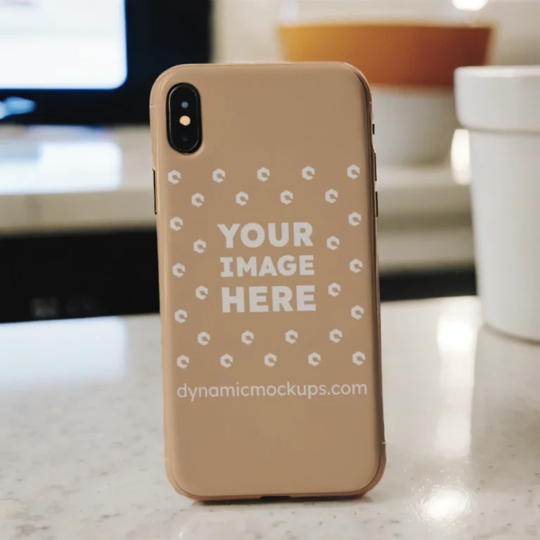 iPhone Tan Phone Case Mockup Template