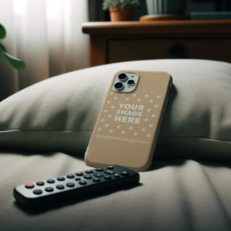 iPhone Tan Phone Case Mockup Template