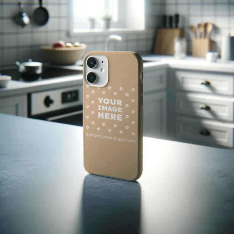 iPhone Tan Phone Case Mockup Template