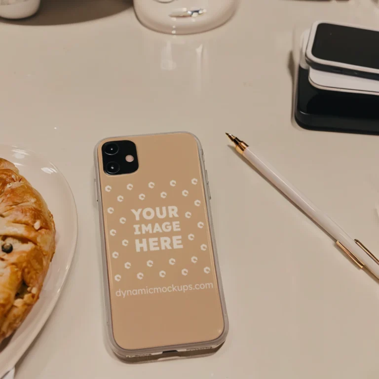 iPhone Tan Phone Case Mockup Template