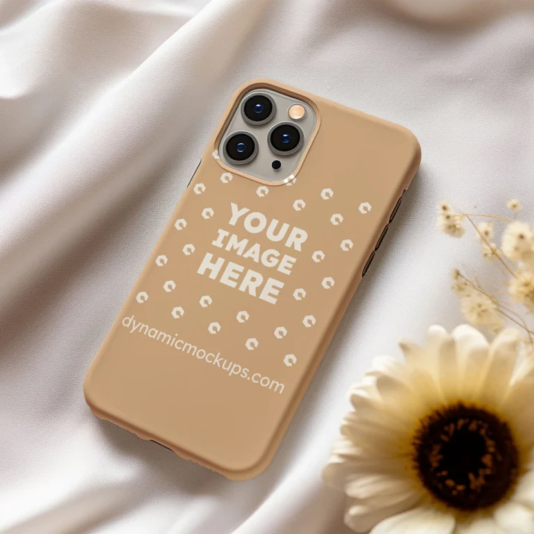 iPhone Tan Phone Case Mockup Template