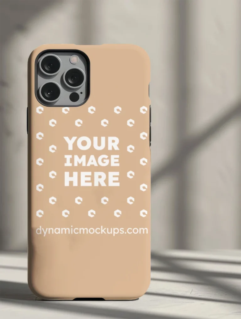 iPhone Tan Phone Case Mockup Template