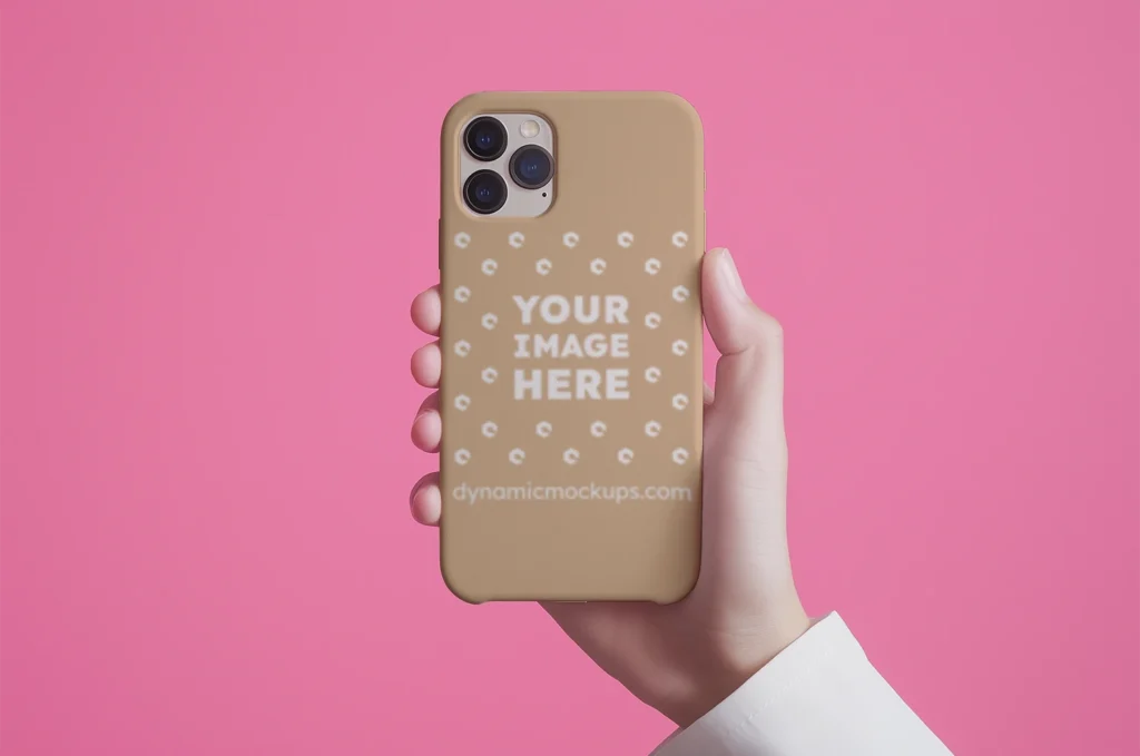 iPhone Tan Phone Case Mockup Template