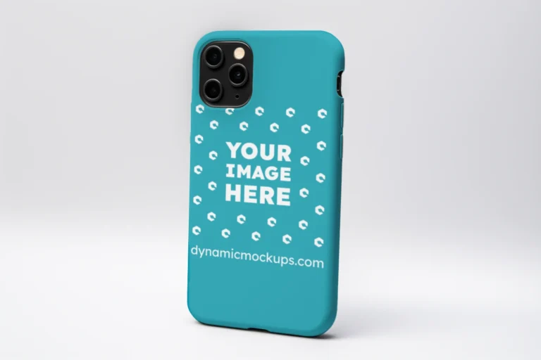 iPhone Teal Phone Case Mockup Template