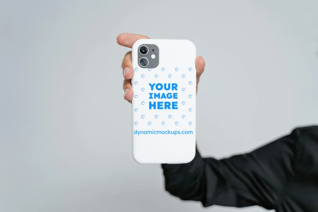 iPhone White Phone Case Mockup Template