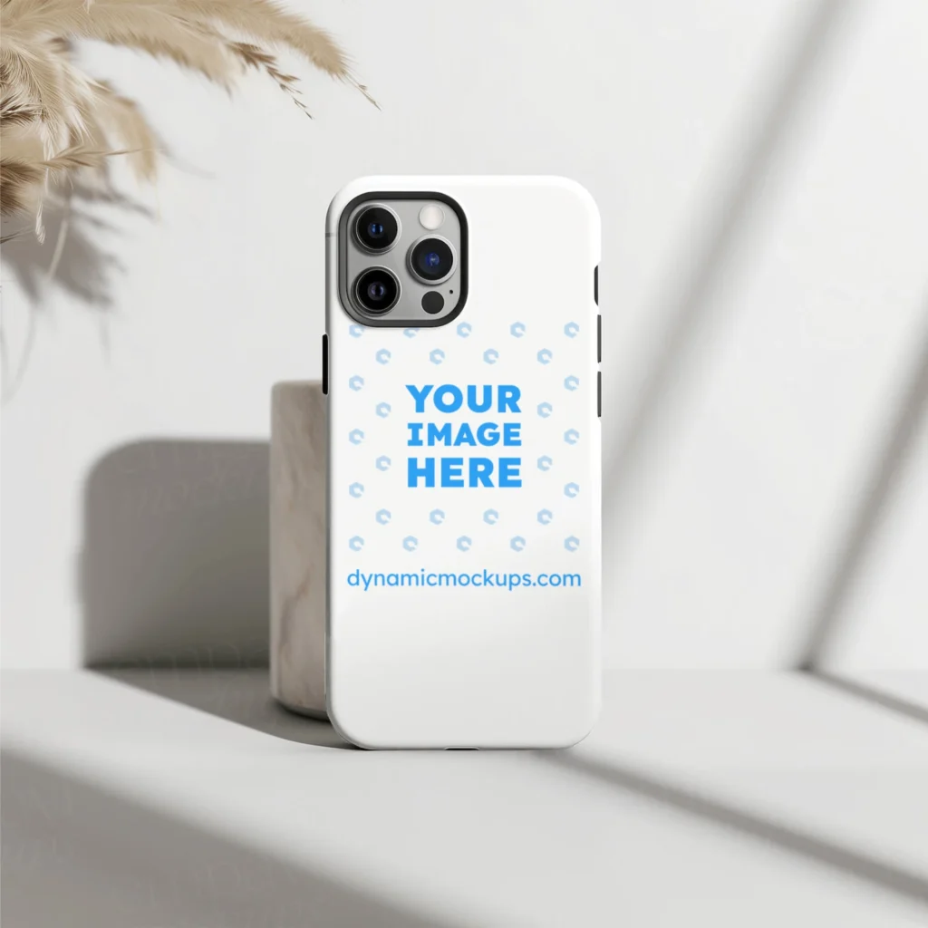 iPhone White Phone Case Mockup Template