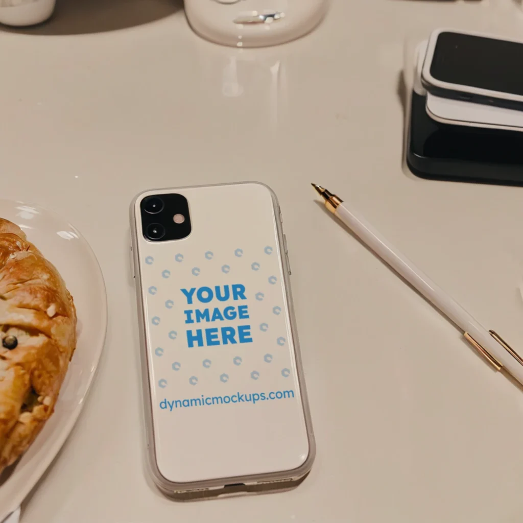 iPhone White Phone Case Mockup Template