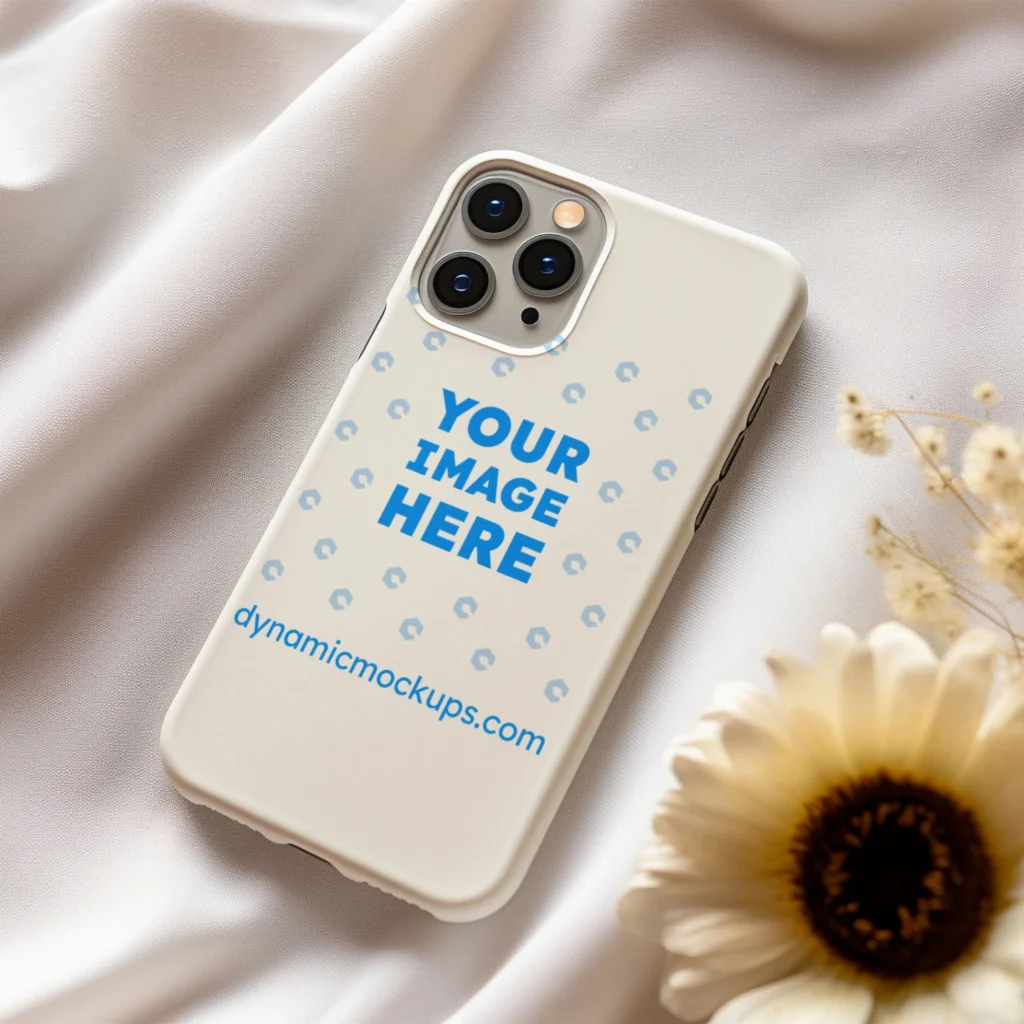 iPhone White Phone Case Mockup Template