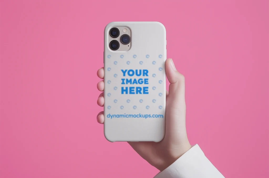 iPhone White Phone Case Mockup Template