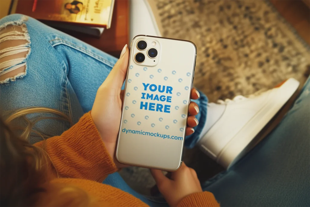 iPhone White Phone Case Mockup Template