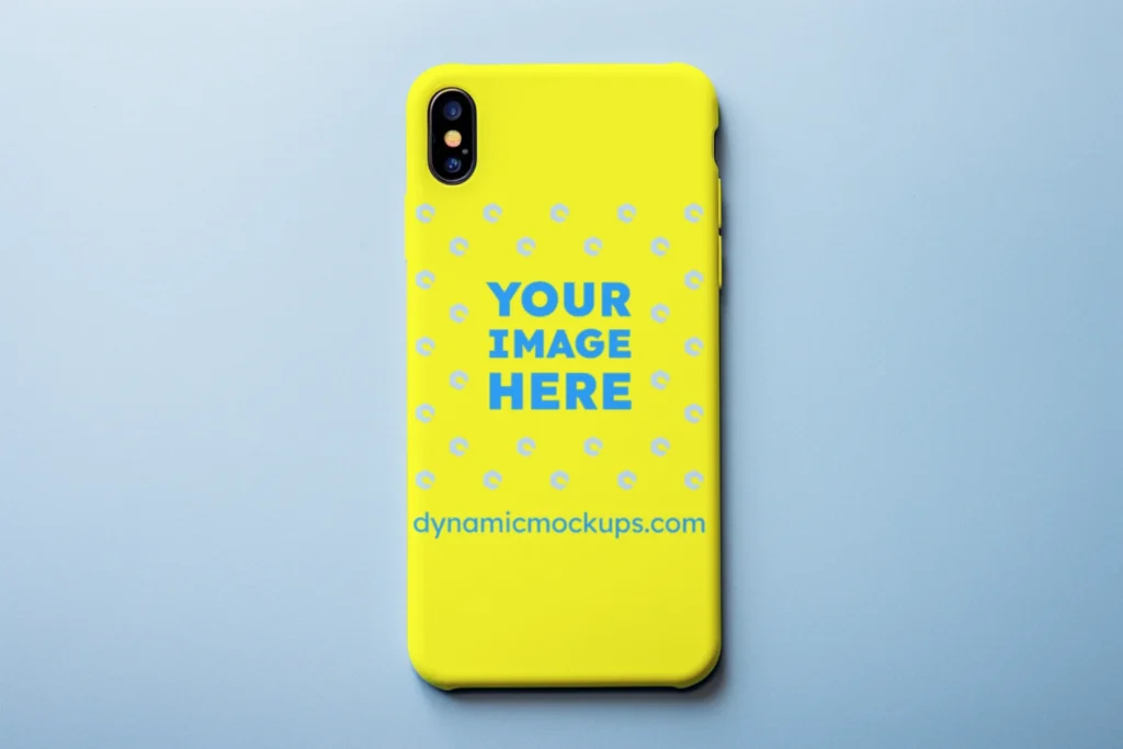 iPhone Yellow Phone Case Mockup Template
