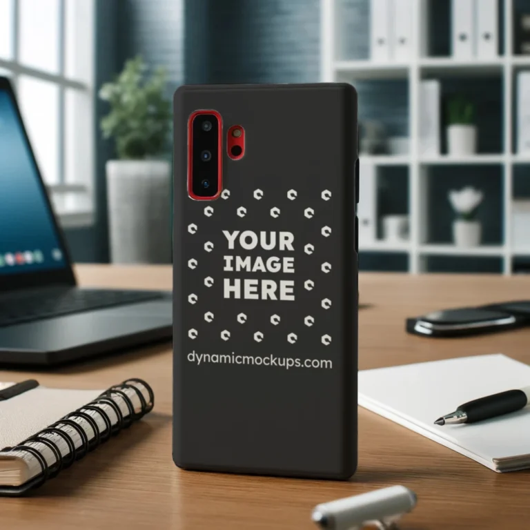 Samsung Black Phone Case Mockup Template