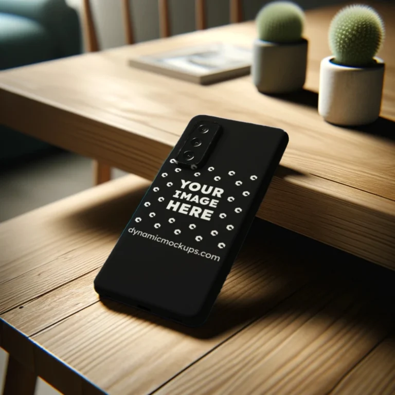 Samsung Black Phone Case Mockup Template