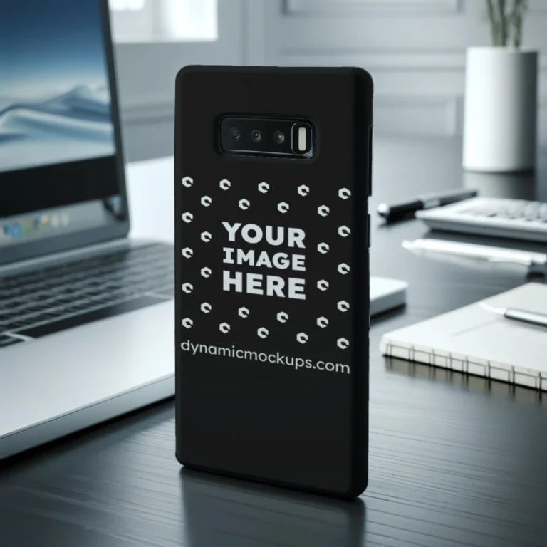 Samsung Black Phone Case Mockup Template
