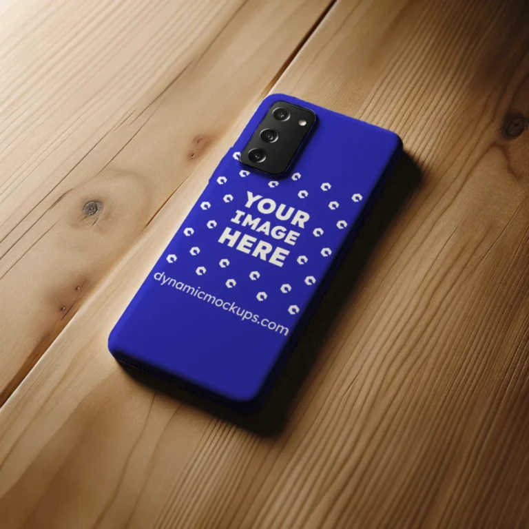 Samsung Blue Phone Case Mockup Template