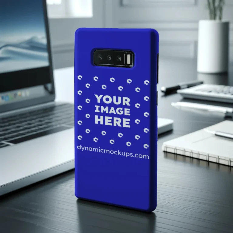Samsung Blue Phone Case Mockup Template