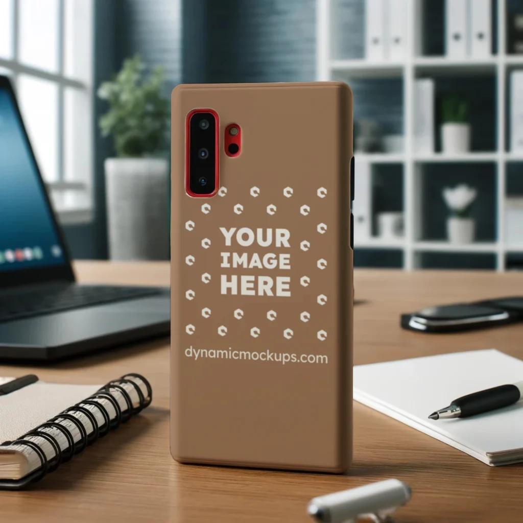 Samsung Brown Phone Case Mockup Template