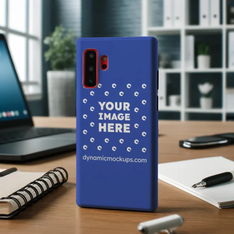 Samsung Dark Blue Phone Case Mockup Template