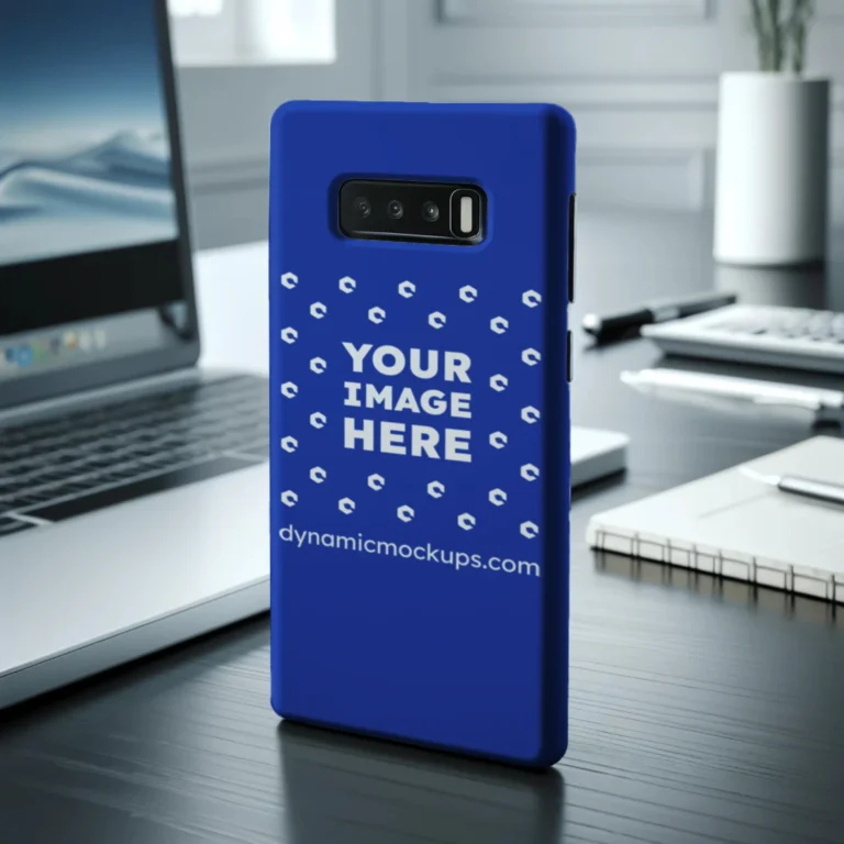 Samsung Dark Blue Phone Case Mockup Template