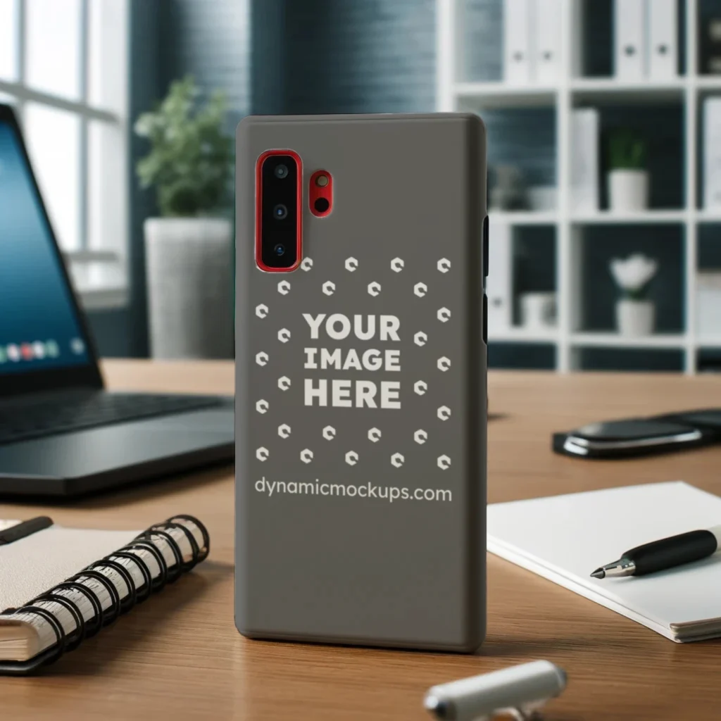 Samsung Dark Gray Phone Case Mockup Template