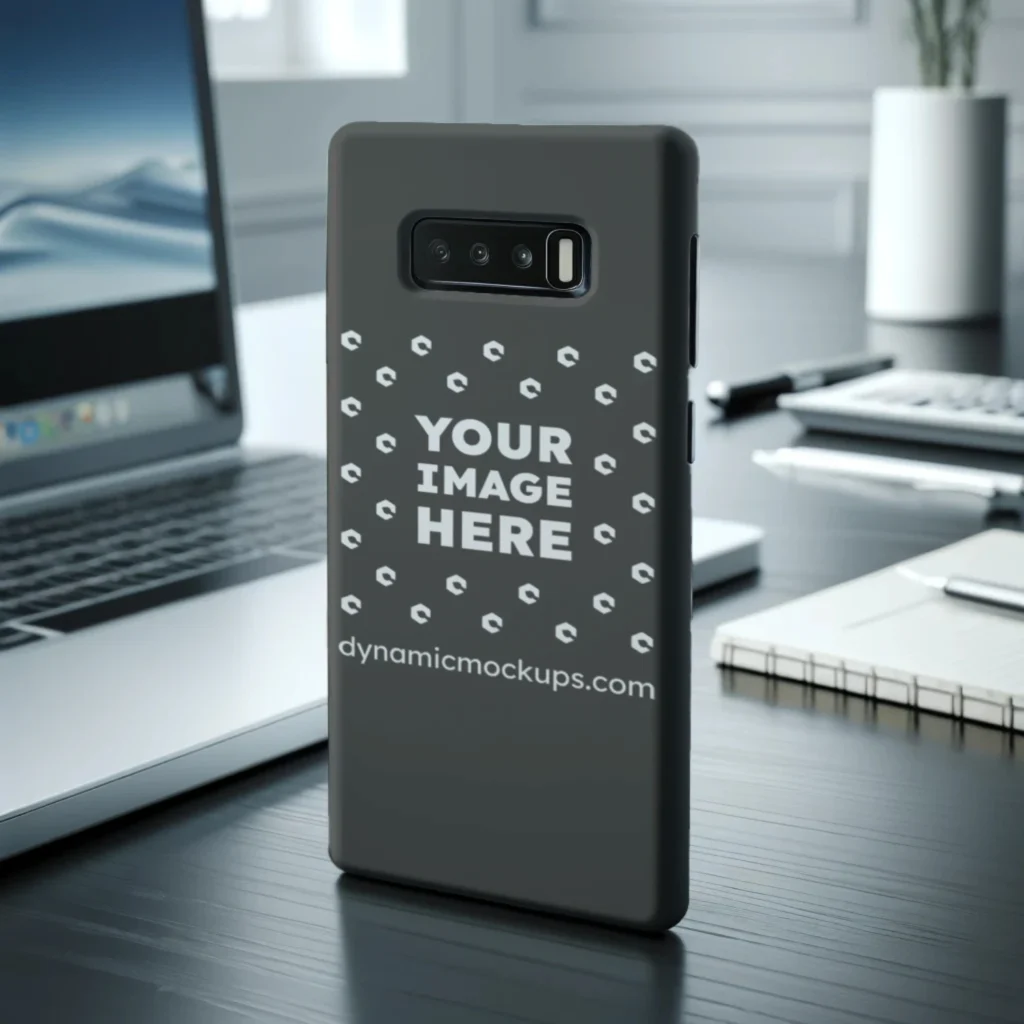 Samsung Dark Gray Phone Case Mockup Template