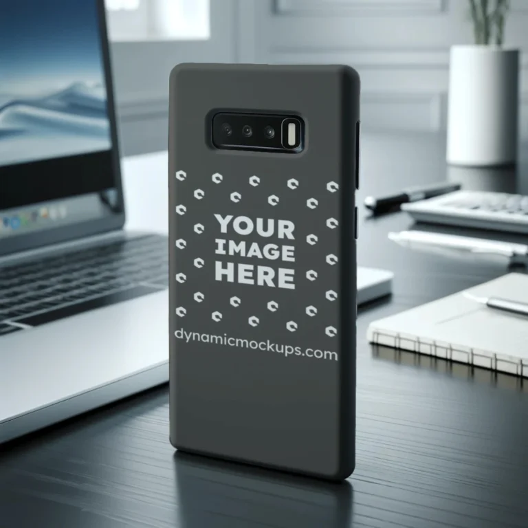Samsung Dark Gray Phone Case Mockup Template