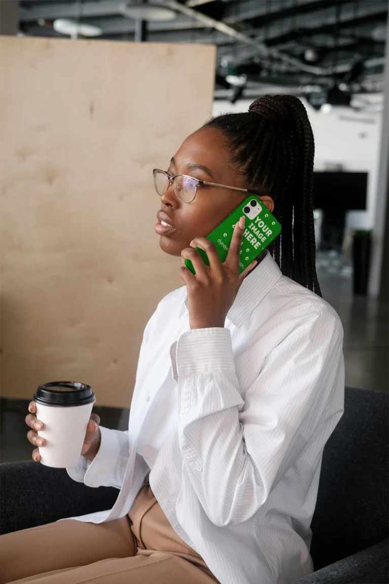 Samsung Green Phone Case Mockup Template