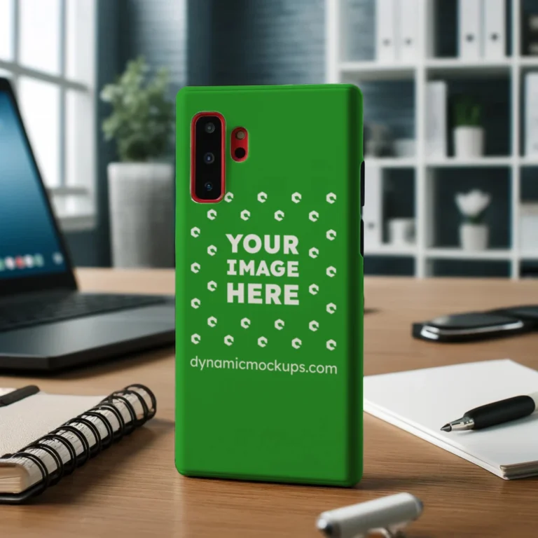 Samsung Green Phone Case Mockup Template