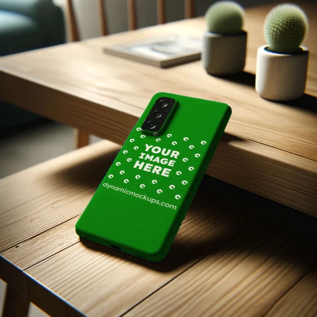 Samsung Green Phone Case Mockup Template