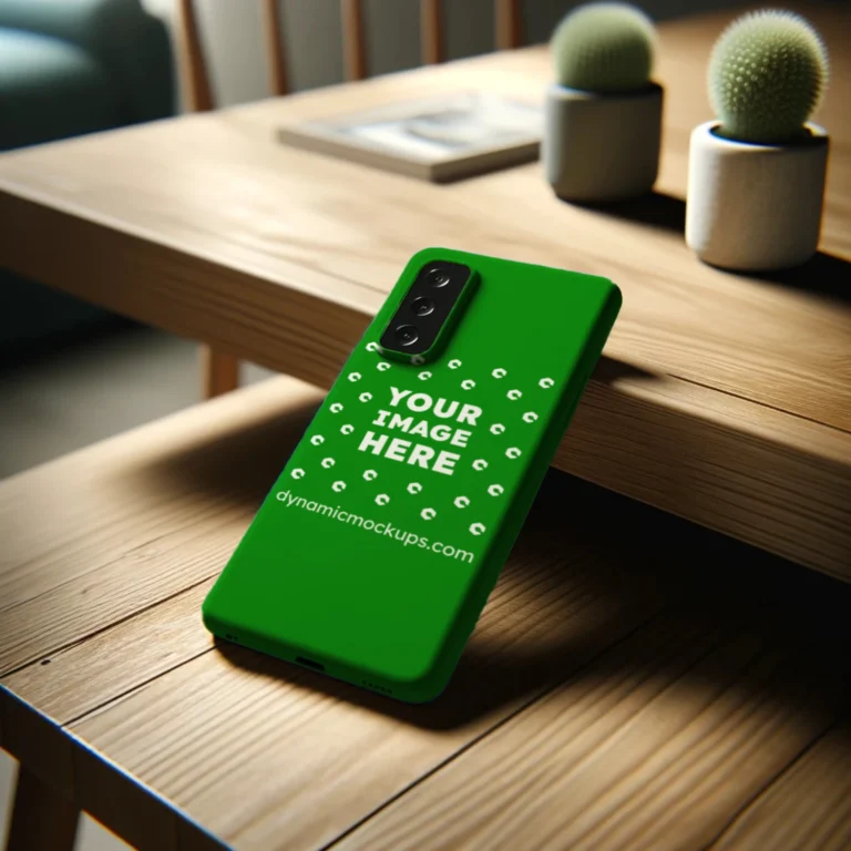 Samsung Green Phone Case Mockup Template