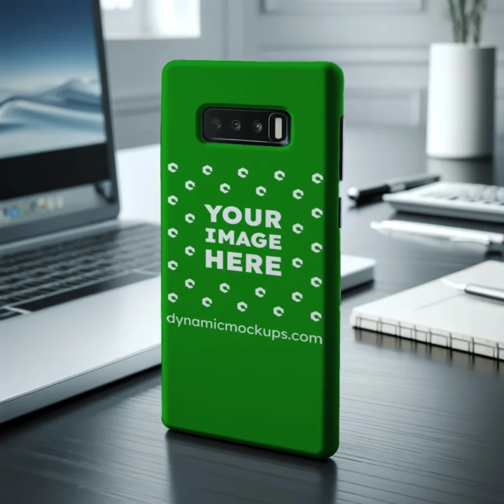 Samsung Green Phone Case Mockup Template