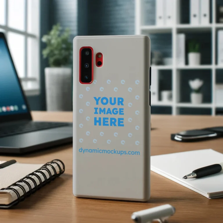 Samsung Light Gray Phone Case Mockup Template