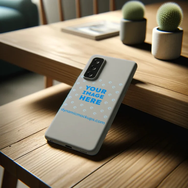 Samsung Light Gray Phone Case Mockup Template