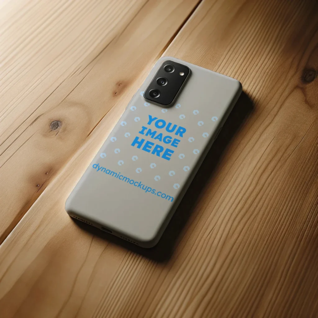 Samsung Light Gray Phone Case Mockup Template