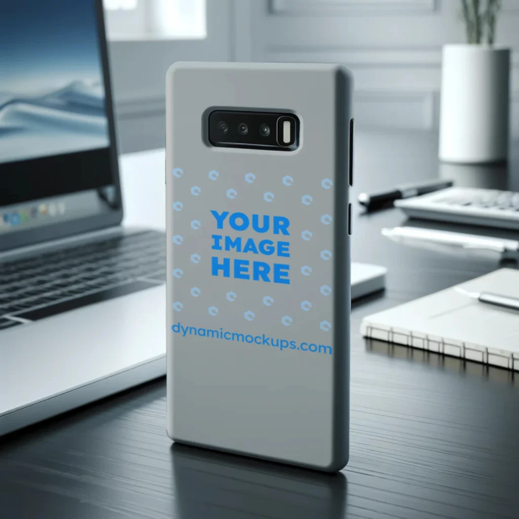 Samsung Light Gray Phone Case Mockup Template