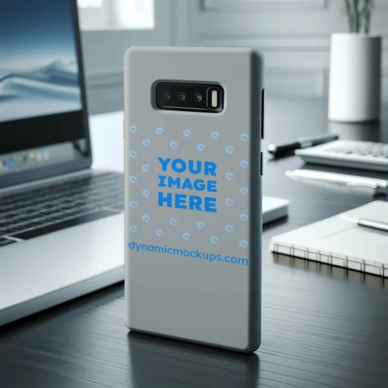 Samsung Light Gray Phone Case Mockup Template