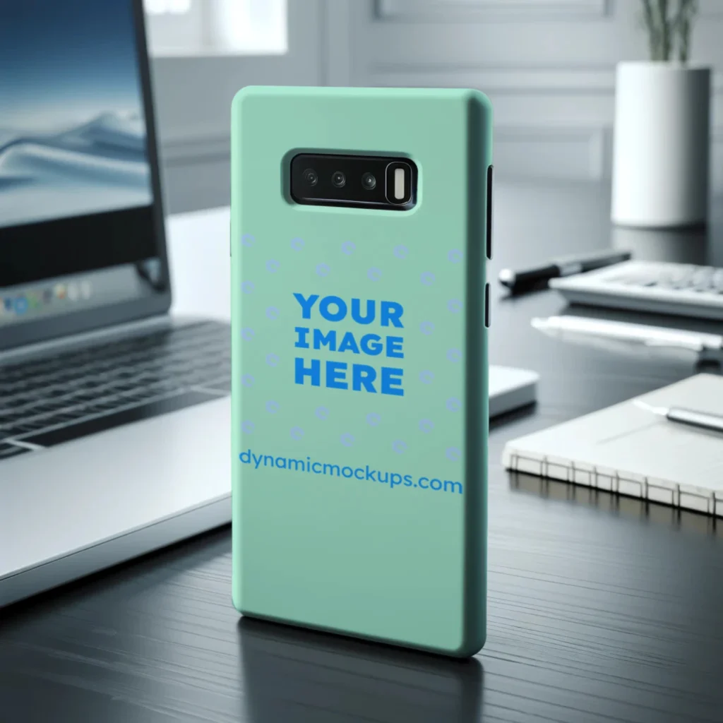 Samsung Mint Phone Case Mockup Template