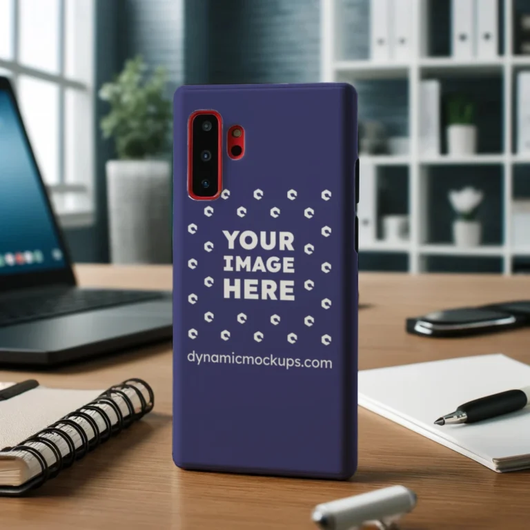 Samsung Navy Blue Phone Case Mockup Template