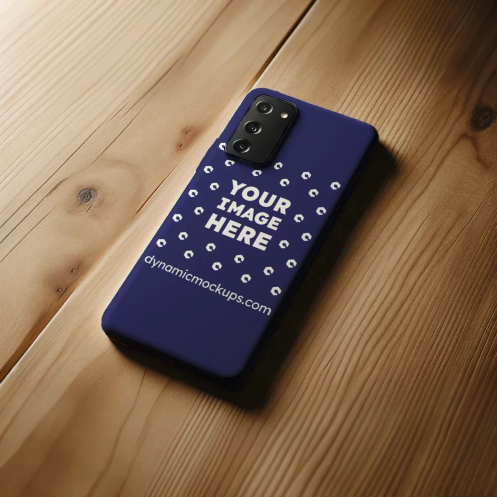 Samsung Navy Blue Phone Case Mockup Template