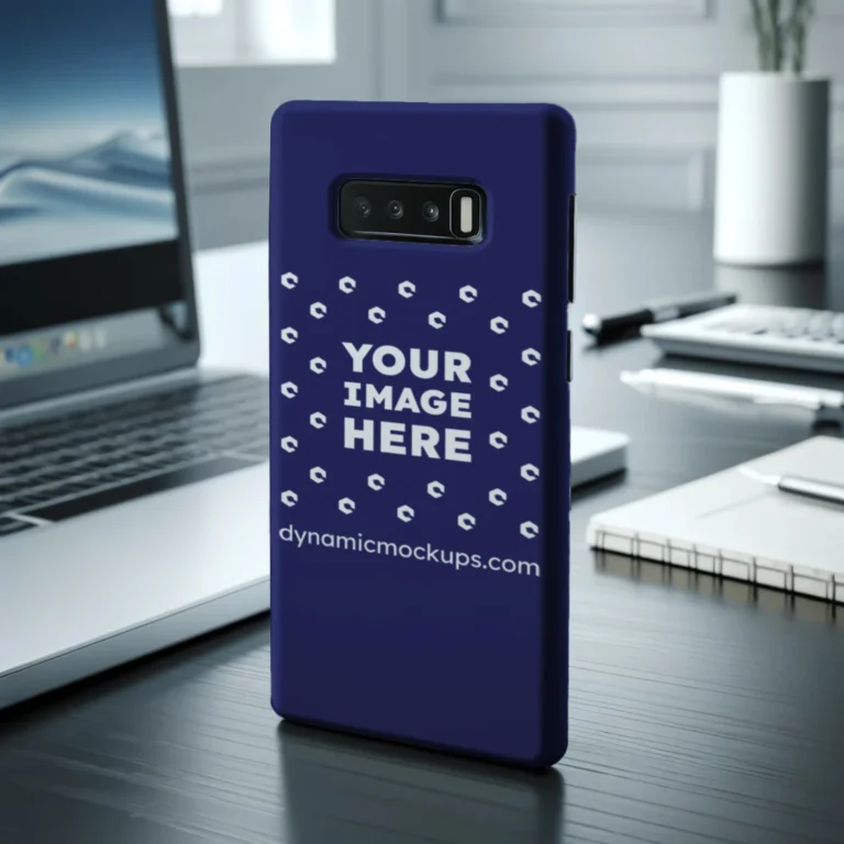 Samsung Navy Blue Phone Case Mockup Template