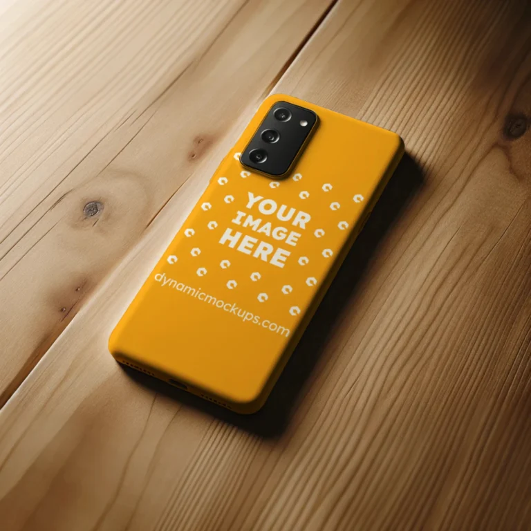 Samsung Orange Phone Case Mockup Template