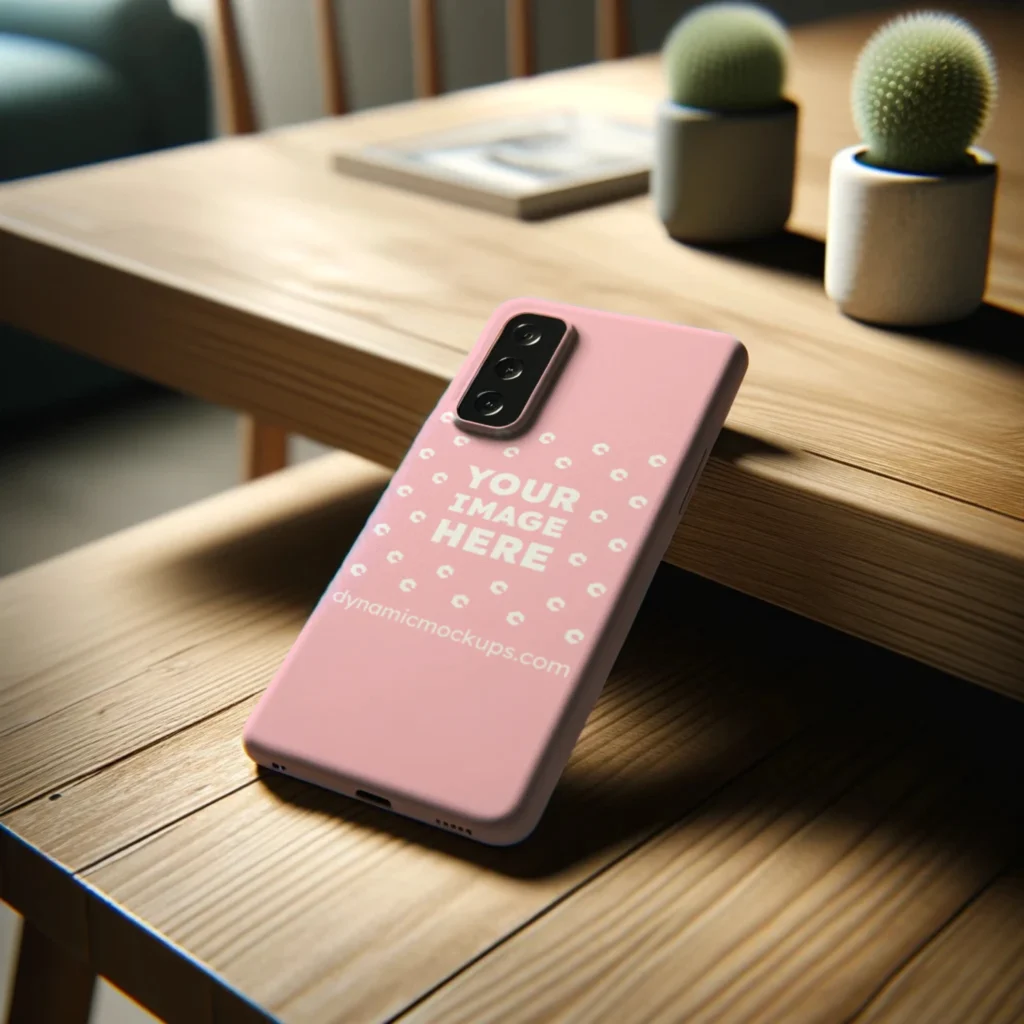 Samsung Pink Phone Case Mockup Template